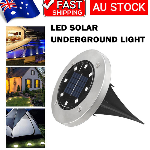 LED Solar Underground Light Waterproof Color Changing Garden Buried Lamp