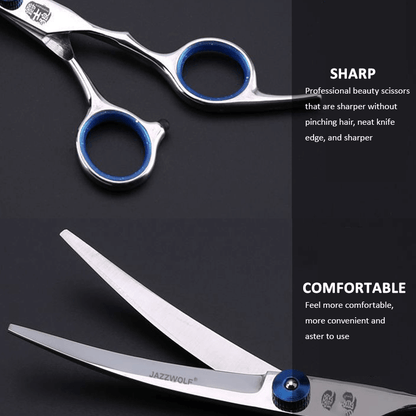 Professional Pet Grooming Scissors Set Dog Shear Hair Cutting Curved Tool Kit