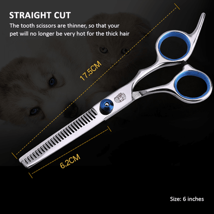 Professional Pet Grooming Scissors Set Dog Shear Hair Cutting Curved Tool Kit