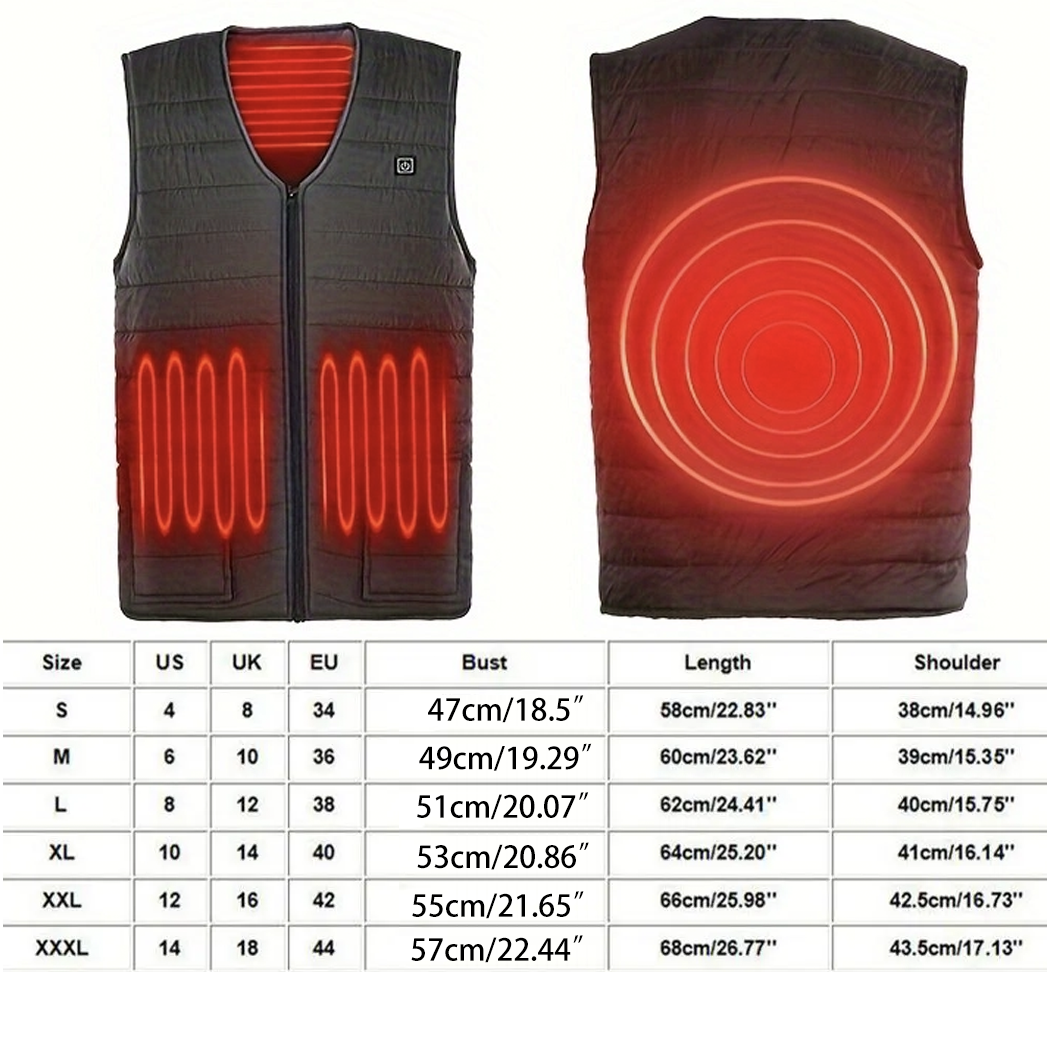 Heated Vest for Men & Women, Smart heated Jacket, Battery Not Included XL