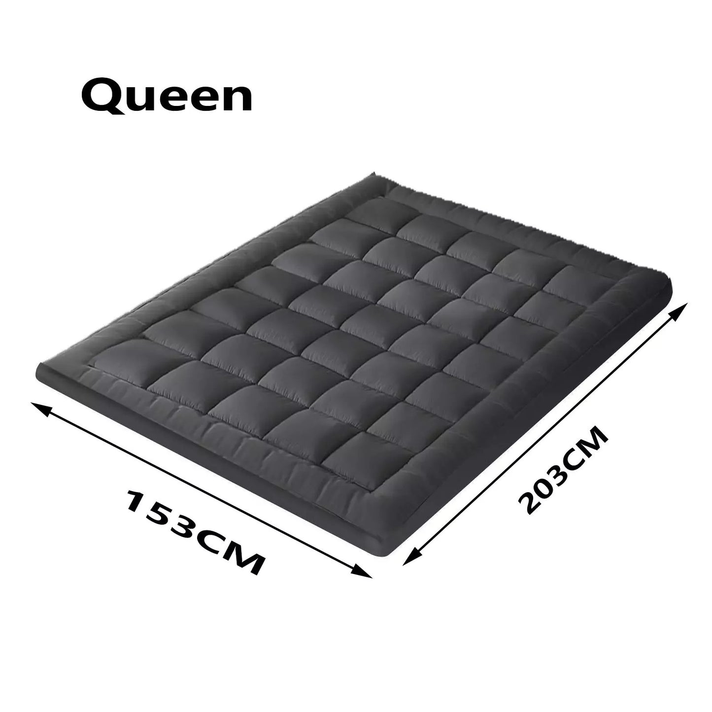 5CM Bedding Luxury Pillowtop Mattress Topper Mat Pad Antibacterial and dust mite-resistant Queen:153*203cm