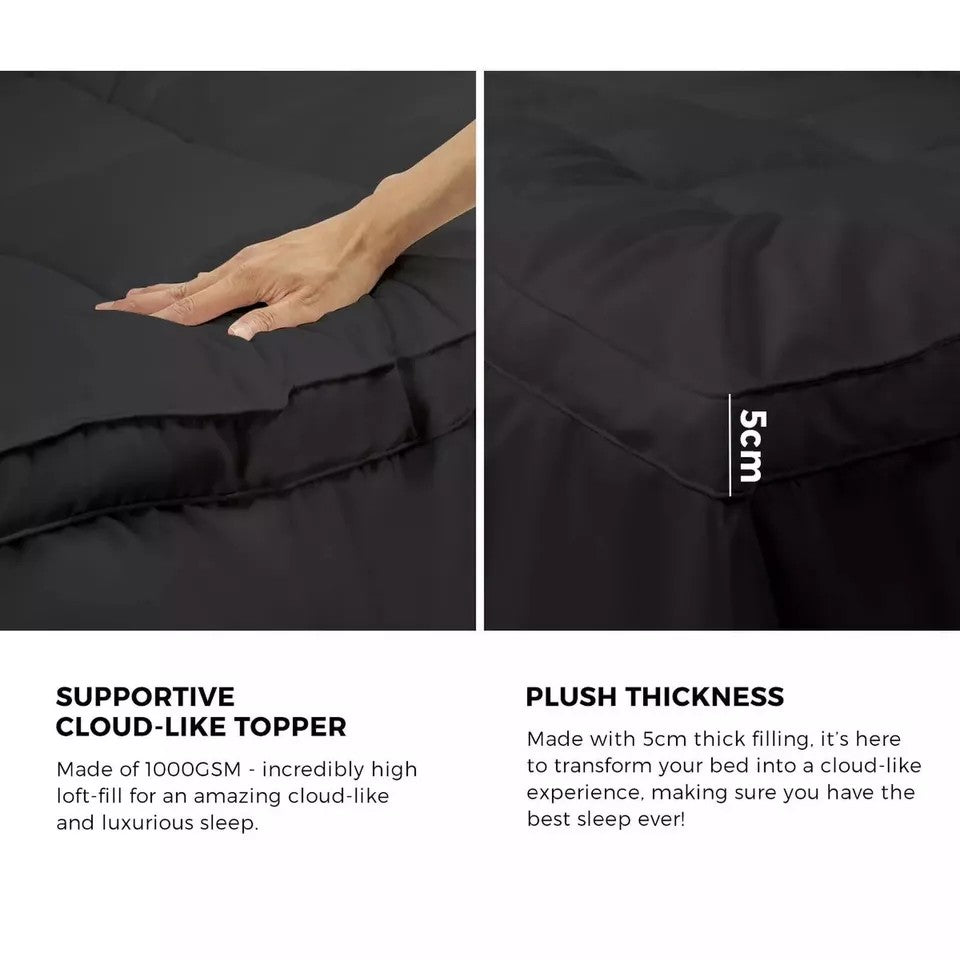 5CM Bedding Luxury Pillowtop Mattress Topper Mat Pad Antibacterial and dust mite-resistant Queen:153*203cm