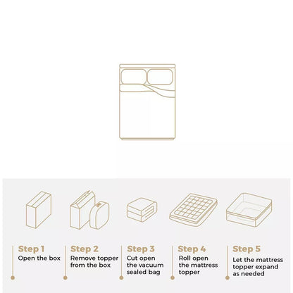 5CM Bedding Luxury Pillowtop Mattress Topper Mat Pad Antibacterial and dust mite-resistant Queen:153*203cm