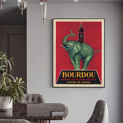 Wall Art 100cmx150cm Bourdou Black Frame Canvas