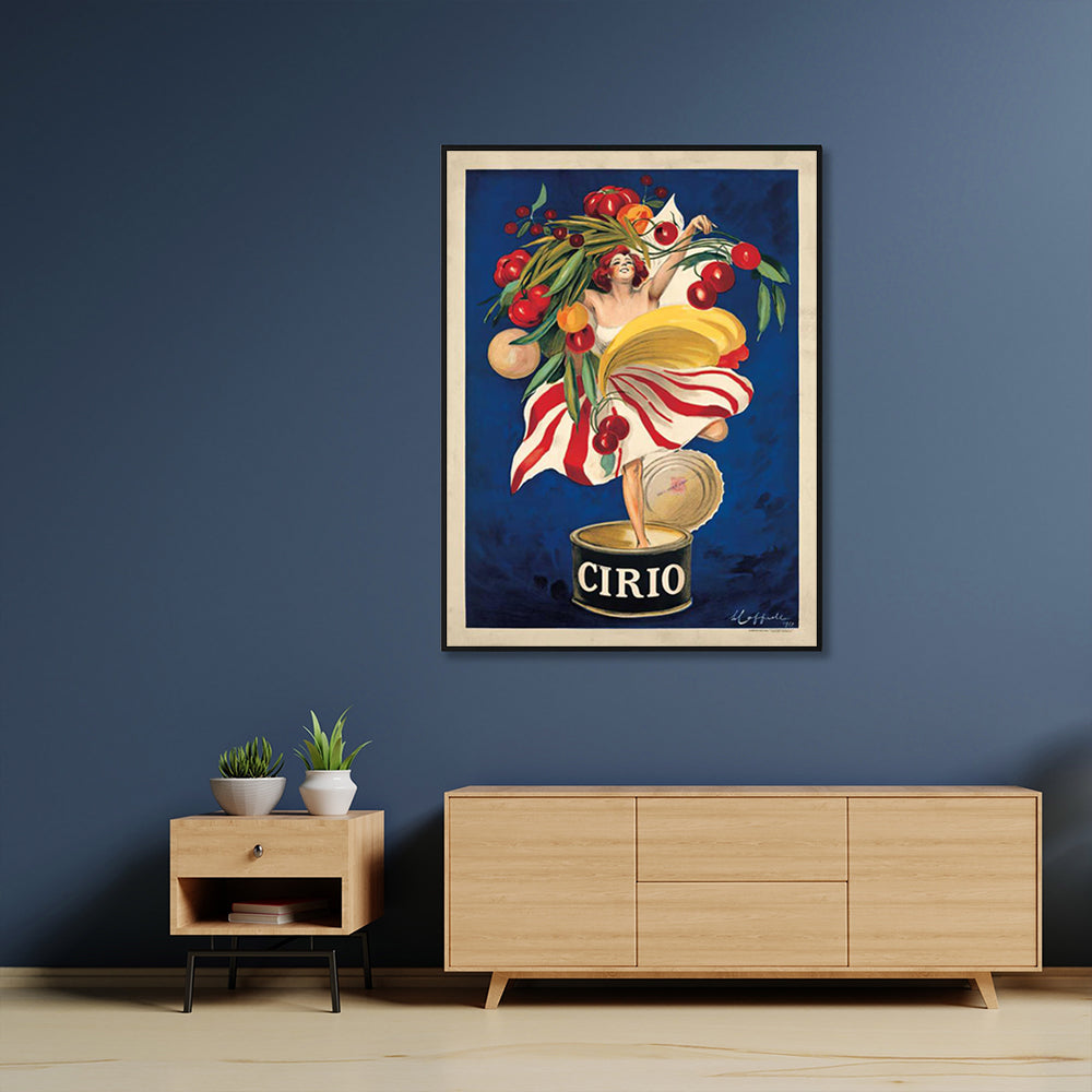 Wall Art 100cmx150cm Cirio By Leonetto Cappiello Black Frame Canvas