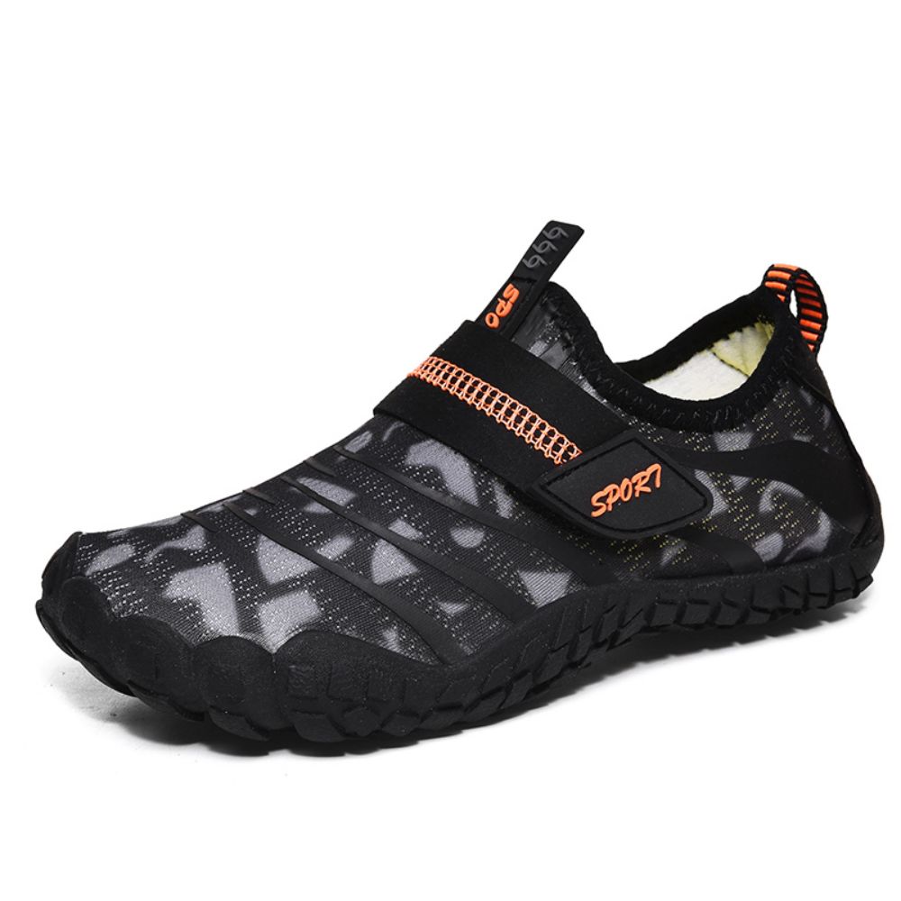 Kids Water Shoes Barefoot Quick Dry Aqua Sports Shoes Boys Girls (Pattern Printed) - Black Size Bigkid US5.5 = EU37