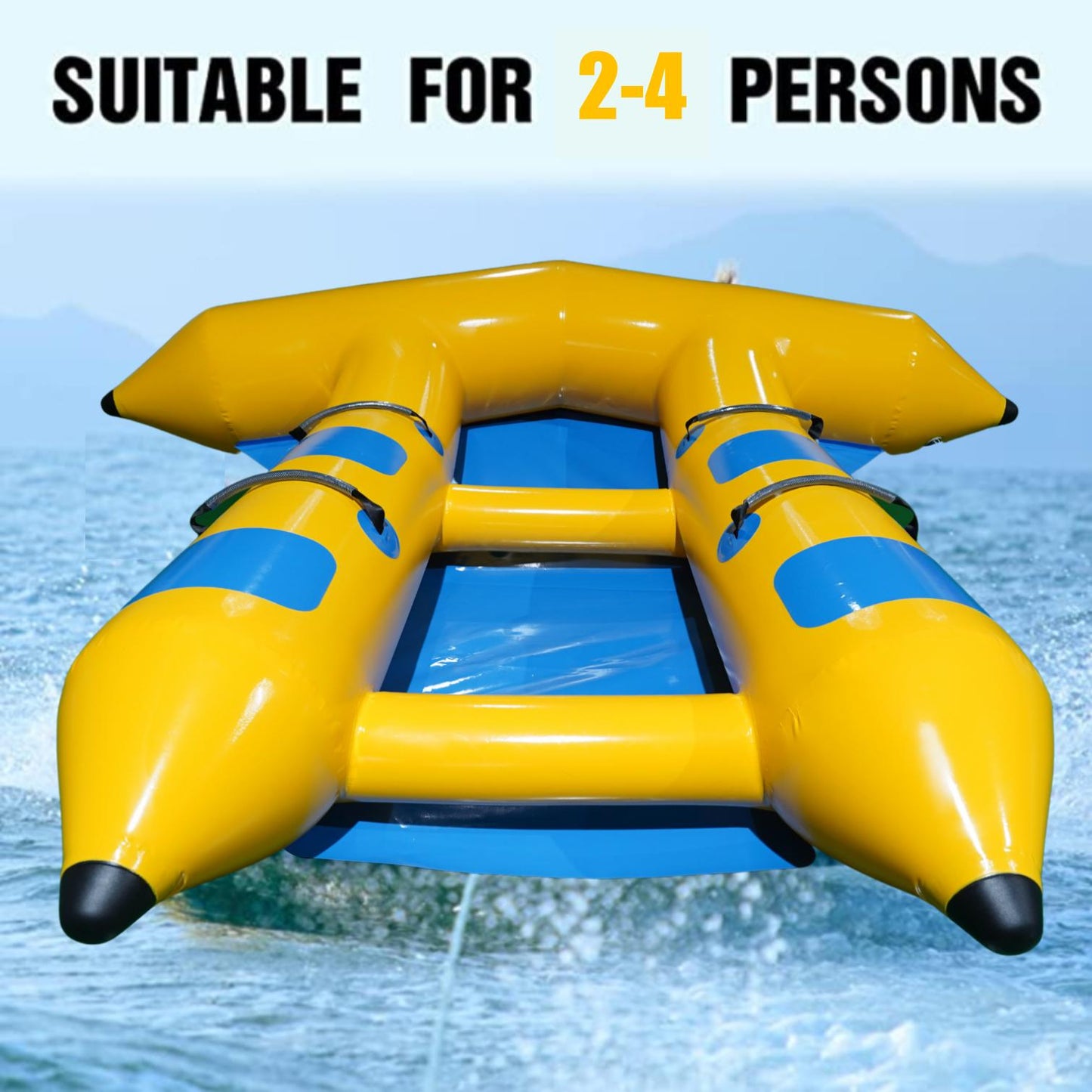 Inflatable 4 Person/Seat Towable Boat  Flying Fish Blower