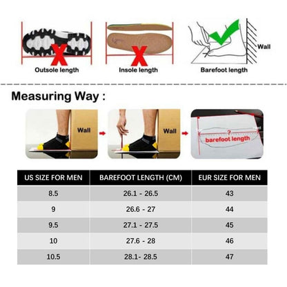 Men's Sneakers Outdoor Road Shoes Breathable Lightweight Non-slip (Black Size US9.5=US43)