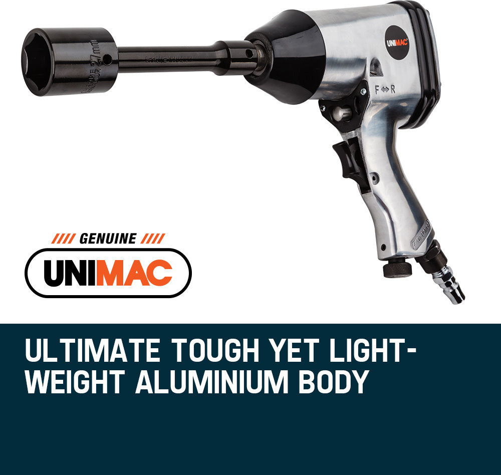 UNIMAC Air Impact Wrench Kit 17pc 1/2 Rattle Gun Set Socket Pneumatic Metric