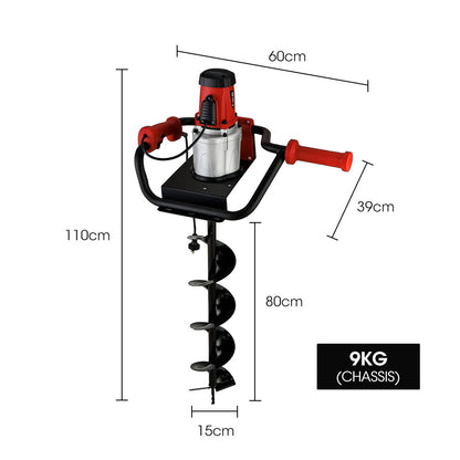 Baumr-AG 1500W Electric Post Hole Auger Digger