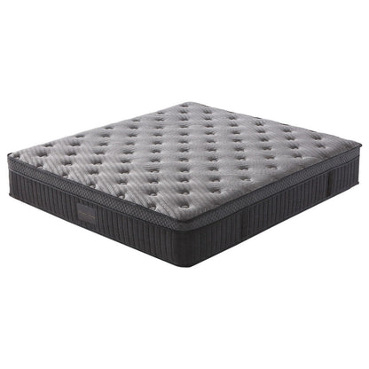 KINGSTON SLUMBER Premium Luxury 34cm Queen Mattress, Medium-Firm, Natural Latex Layer, Euro Top, 7-Zone Pocket Spring