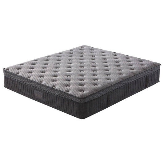 KINGSTON SLUMBER Premium Luxury 34cm Queen Mattress, Medium-Firm, Natural Latex Layer, Euro Top, 7-Zone Pocket Spring