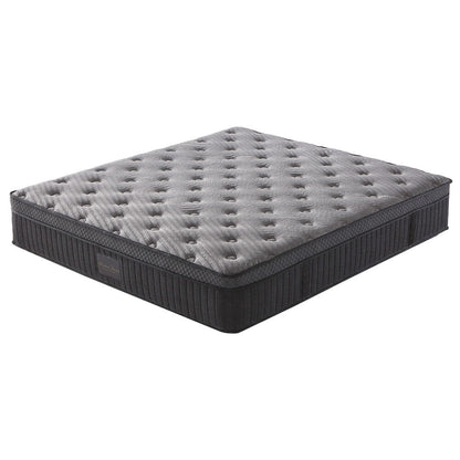 KINGSTON SLUMBER Premium Luxury 34cm King Mattress , Medium-Firm, Natural Latex Layer, Euro Top, 7-Zone Pocket Spring