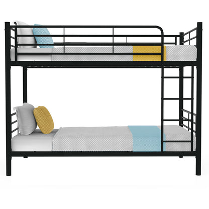 Kingston Slumber 2in1 Single Metal Bunk Bed Frame, with Modular Design, Dark Matte Grey