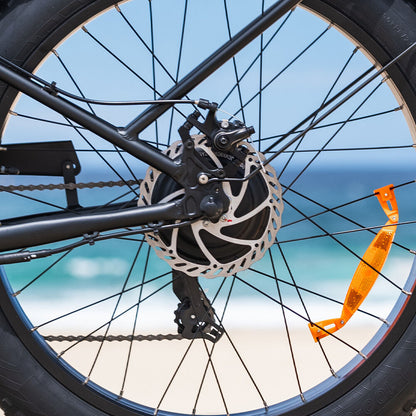 VALK Electric Fat Tyre Cruiser Bike, eBike with Throttle, Matte Black