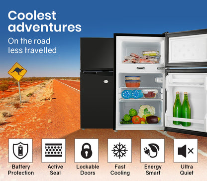 GECKO 95L Portable Upright Fridge Refrigerator 12V/24V/240V Caravan Motorhome