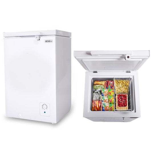 GECKO 100L Portable Chest Freezer, 12V/24V/240V for Motorhome and Caravan, White