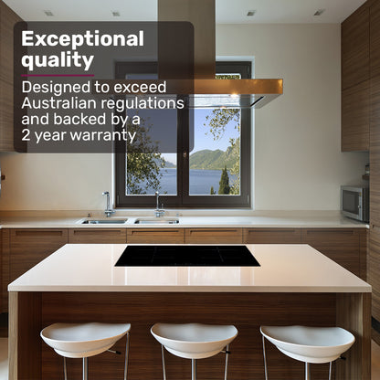 EuroChef 60cm 4 Zone Induction Cooktop, 6800W Electric, Touch Controls