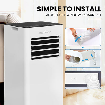 CARSON 2.05kW Portable Air Conditioner, with Fan & Dehumidifier Mode, Remote Control, 24hr Timer, Sleep Mode