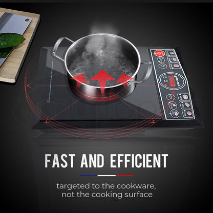 EuroChef Electric Induction Cooktop Portable Kitchen Cooker Ceramic Cook Top