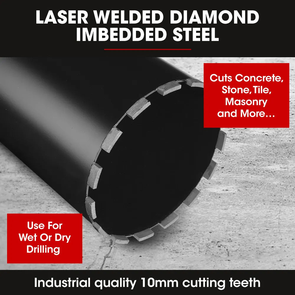 BAUMR-AG 3200W 280mm Vertical Stand Core Drill & 202mm Drill Bit Combo, for Demolition Concrete Coring Hole Drilling