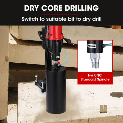 BAUMR-AG 3200W 280mm Vertical Stand Core Drill & 202mm Drill Bit Combo, for Demolition Concrete Coring Hole Drilling