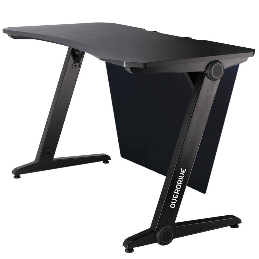 OVERDRIVE Gaming Desk 120cm PC Table Setup Computer Carbon Fiber Style Black