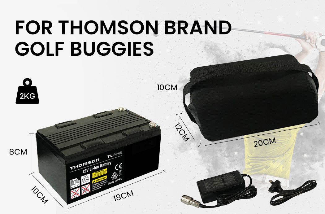 THOMSON 12V 24Ah Lithium Battery for Thomson Golf Buggy Trolley