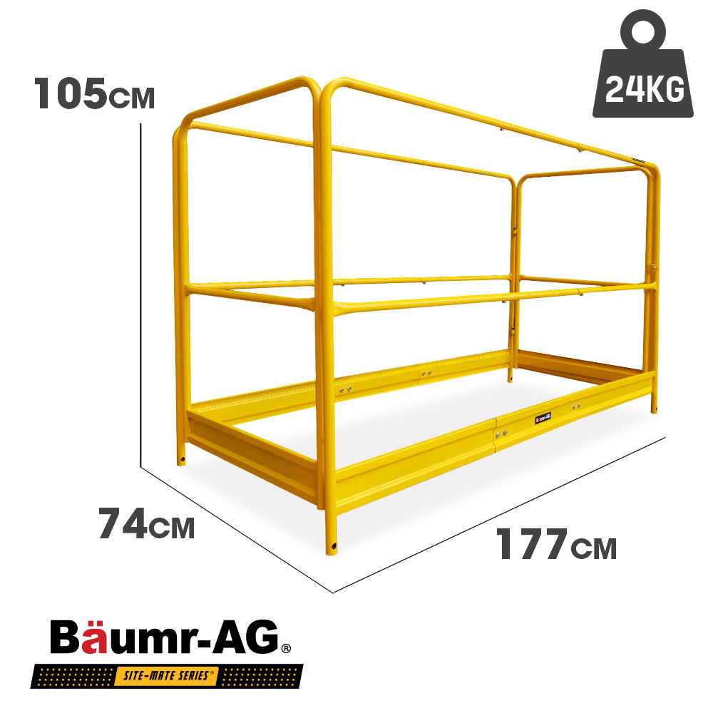 Baumr-AG Safety Guard Rail for Adjustable Mobile Scaffold