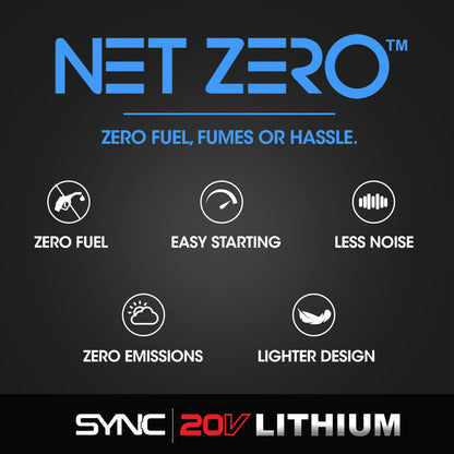 BAUMR-AG LN3 20V SYNC Cordless 2in1 Line Trimmer & Lawn Edger, with Battery and Charger Kit, Adjustable head, Guide Wheel