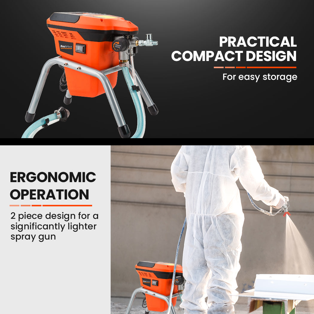 Unimac 740W Electric Airless Paint Sprayer Portable High Pressure Station Spray Gun