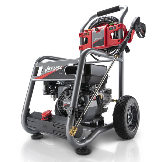 JET-USA 4800PSI Petrol Powered High Pressure Washer, w/ 30m Hose and Drain Cleaner - CX760