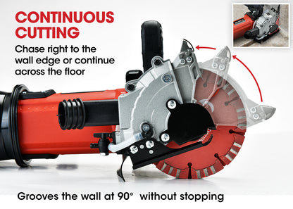 BAUMR-AG Wall Chaser and Vacuum Combo Concrete Chasing Machine Dust Collector