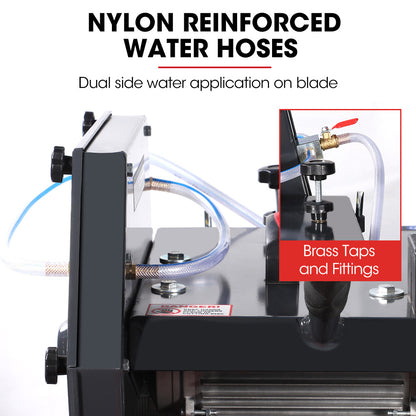 BAUMR-AG 2200W 450mm 18" Brick & Masonry Table Saw, Electric Tile Concrete Cutting, with Stand