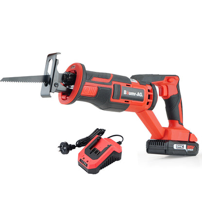 BAUMR-AG Reciprocating Saw 20V Cordless Lithium Electric Saber Recip w/ Battery