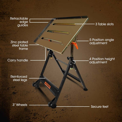 ROSSI Welding Table 150kg Capacity Height and Angle Adjustable