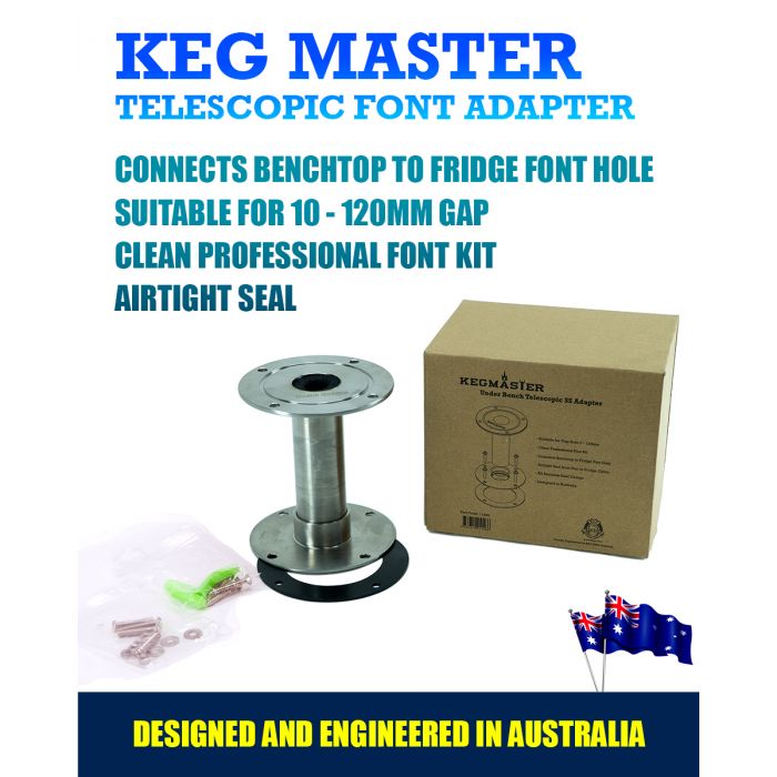 KegMaster Under Bench Telescopic SS Font Adaptor