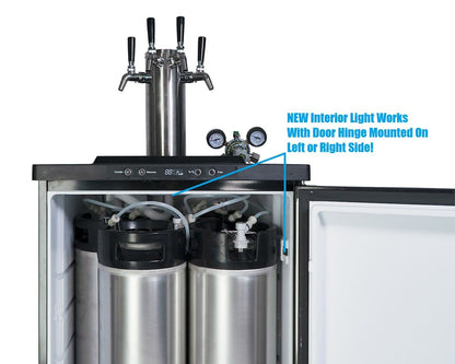 Keg King - Kegmaster Series XL Kegerator - Fastap Triple Tap