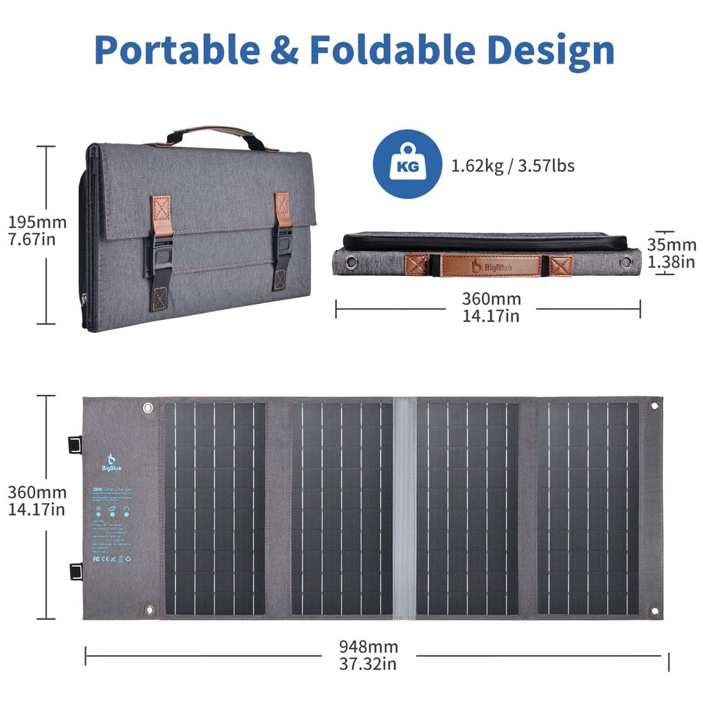 BigBlue Portable 36W Solar Panel Charger