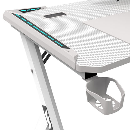 EKKIO RGB Gaming Desk Y Shape White 140cm EK-GD-104-AL