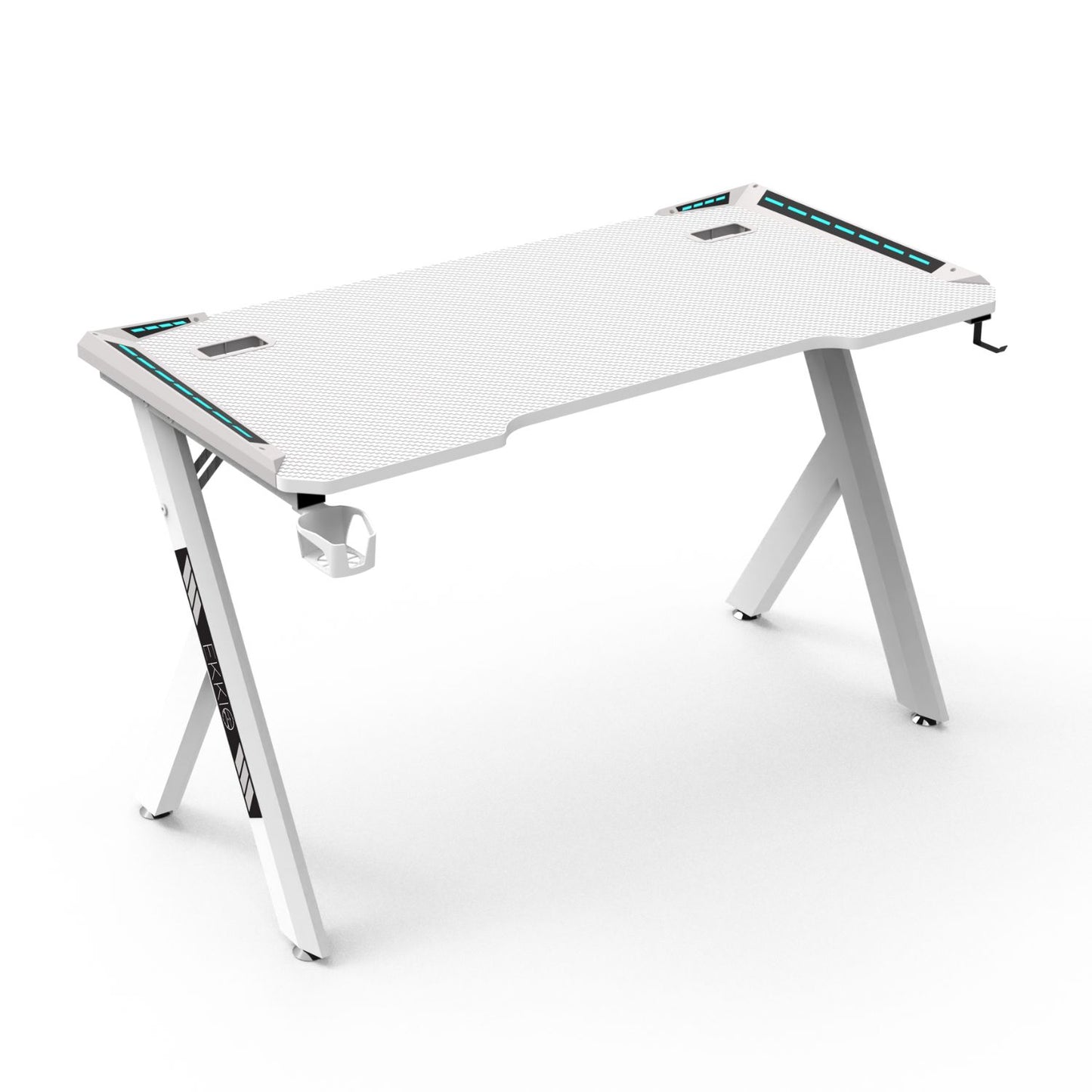 EKKIO RGB Gaming Desk Y Shape White 140cm EK-GD-104-AL