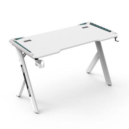 EKKIO RGB Gaming Desk Y Shape White 140cm EK-GD-104-AL