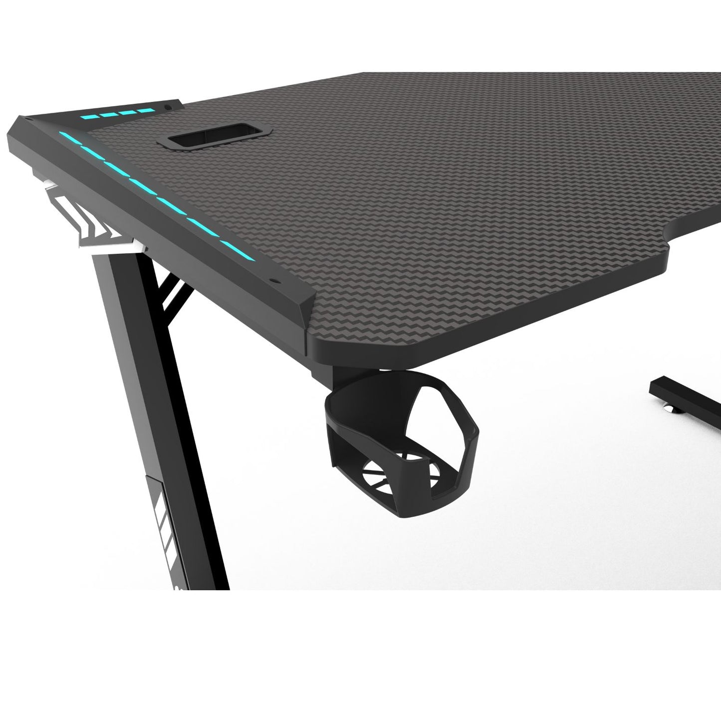 EKKIO RGB Gaming Desk Z Shape Black 120cm EK-GD-106-AL