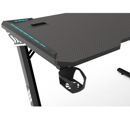 EKKIO RGB Gaming Desk Z Shape Black 120cm EK-GD-106-AL