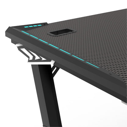 EKKIO RGB Gaming Desk Z Shape Black 120cm EK-GD-106-AL