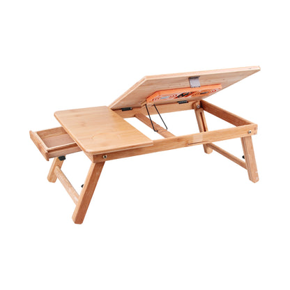 EKKIO Foldable Bamboo Laptop Bed Desk with Handles and Folding Legs EK-LD-100-BB