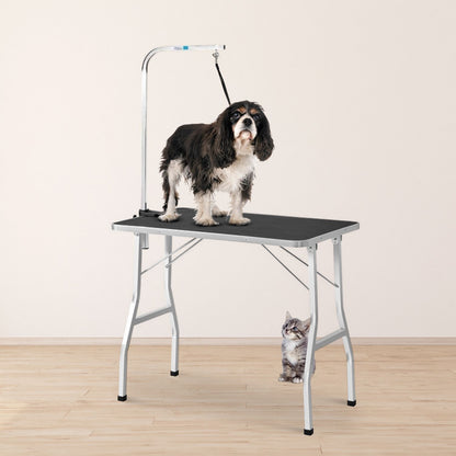 Floofi Pet Grooming Table 90cm Single Pole (Black) FI-GT-100-LZ