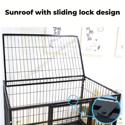 Floofi Dog Cage 46" (with wheels) FI-PC-132-XD