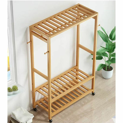 GOMINIMO Bamboo Wardrobe on Wheels 100cm