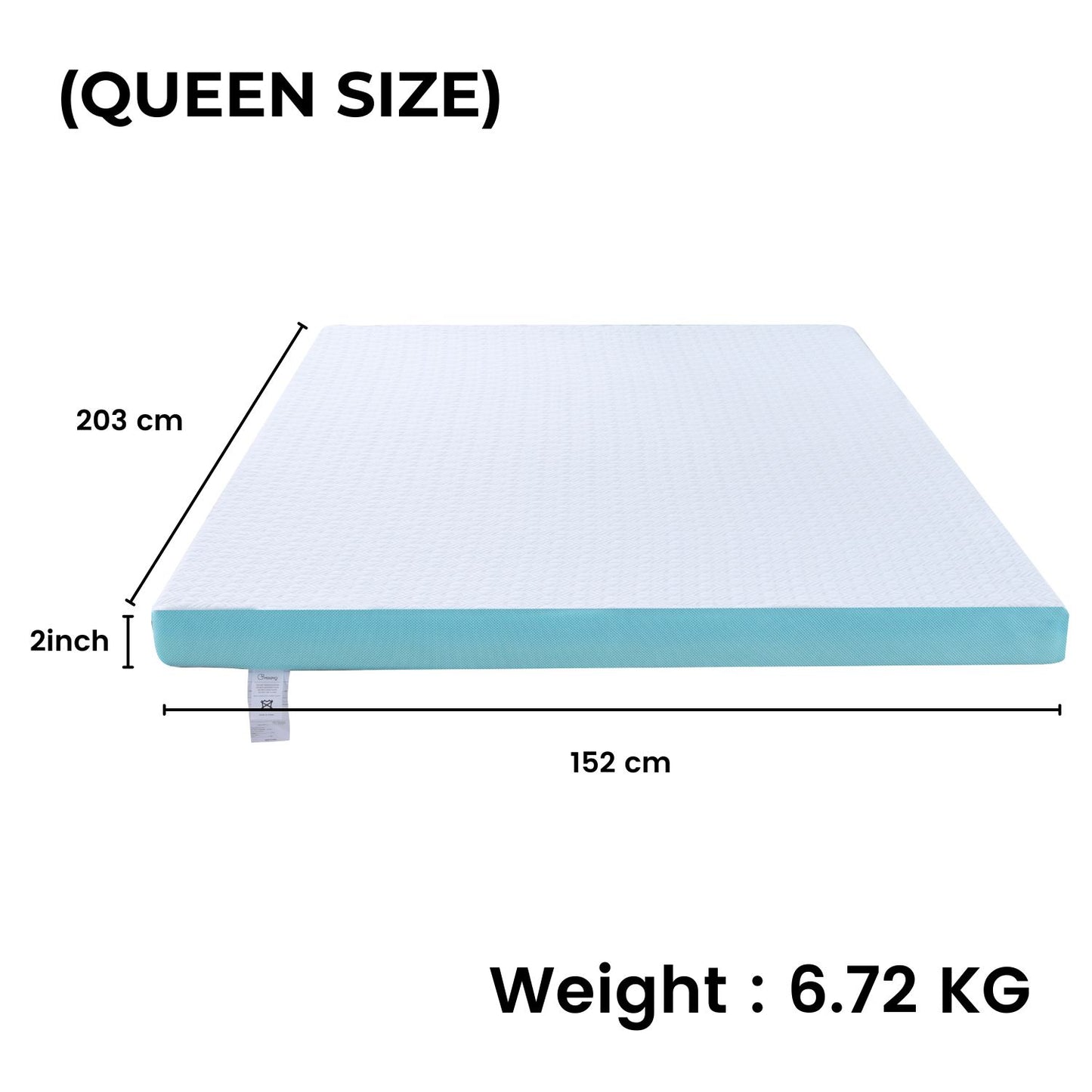 GOMINIMO Dual Layer Mattress Topper 2 inch with Gel Infused (Queen) GO-MTP-102